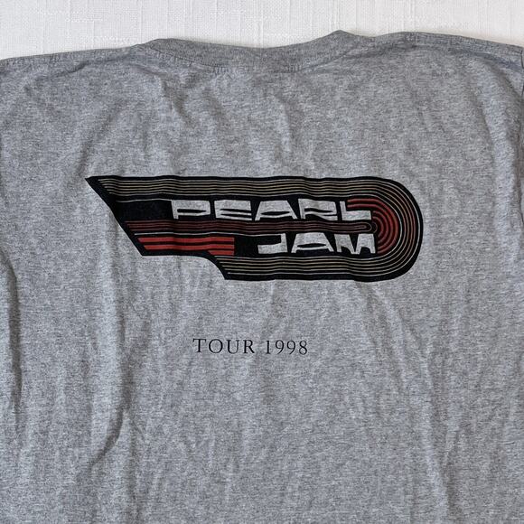 1998 Pearl Jam Band Tour Upstaging Chicago T Shirt XL Vtg Gray Grunge Rock - Picture 1 of 13
